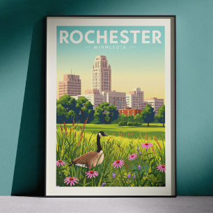 Poster Rochester Minnesota vintage