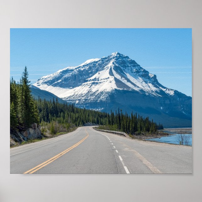Poster Rocheuses canadiennes - Route 93 de la promenade d (Devant)