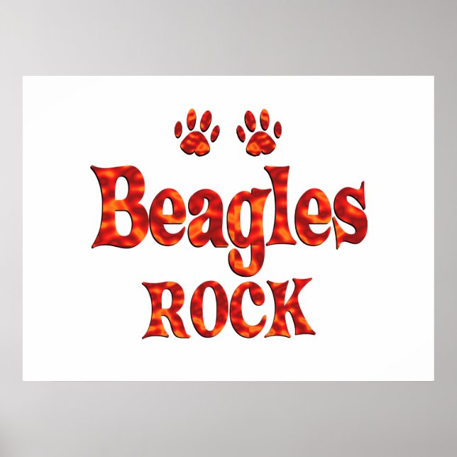 Poster Rock beagle (Devant)