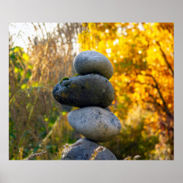 Poster Rock Cairn Zen Wall