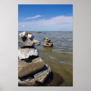 Poster Rock Cairns à Traverse Bay, Michigan