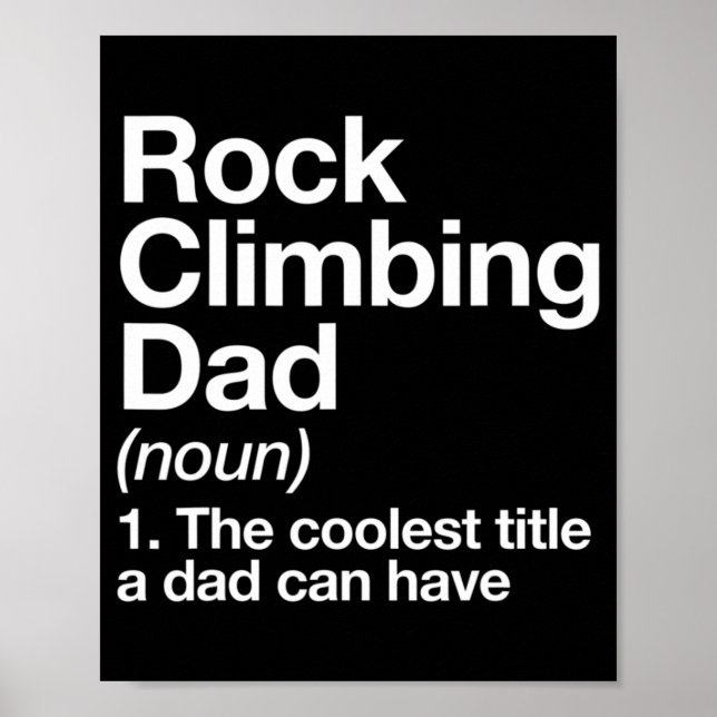 Poster Rock Escalade Papa Définition Fun Sports (Devant)
