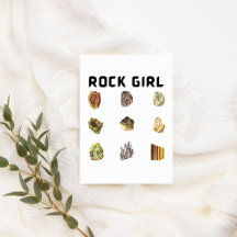 Rock Girl Funny Vintage Rock & Crystal