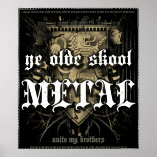 Poster Rock=Life 'Ye Olde Skool Metal' Extrême Vintage