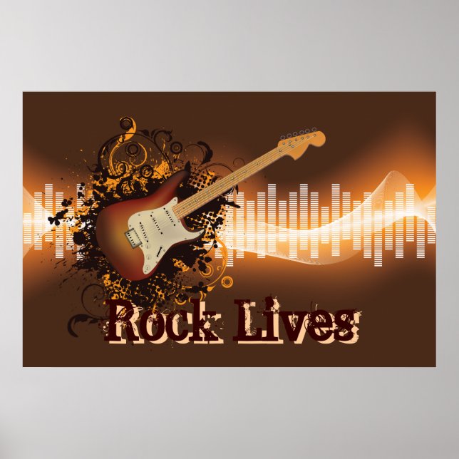 Poster Rock Lives - Rock Music (Devant)