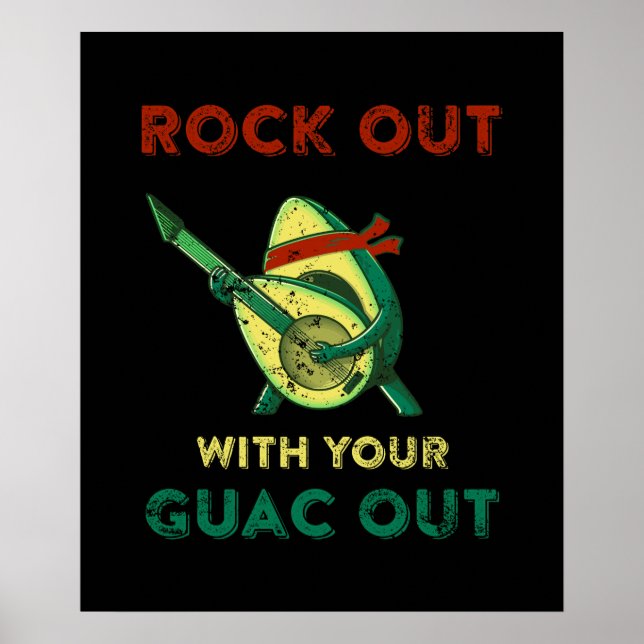Poster Rock out avec votre Guac Out (Devant)