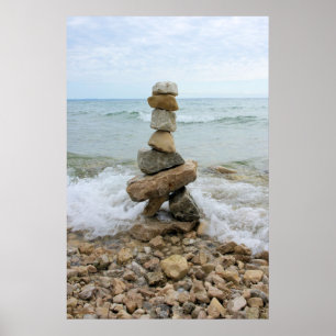 Poster Rock Pillar Monument - Île Mackinac, Michigan