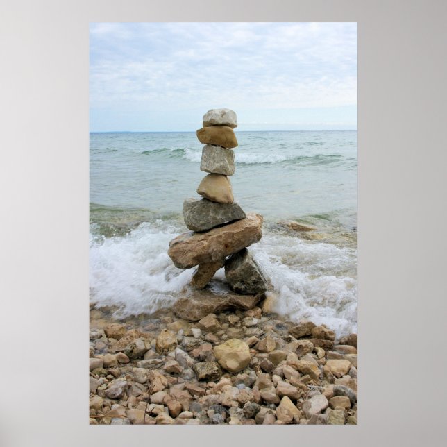 Poster Rock Pillar Monument - Île Mackinac, Michigan (Devant)