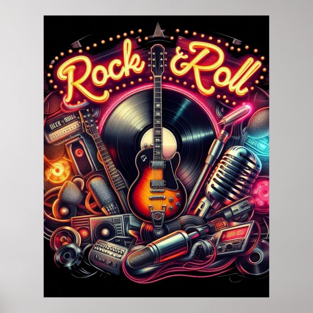 Poster Rock & Roll (Devant)