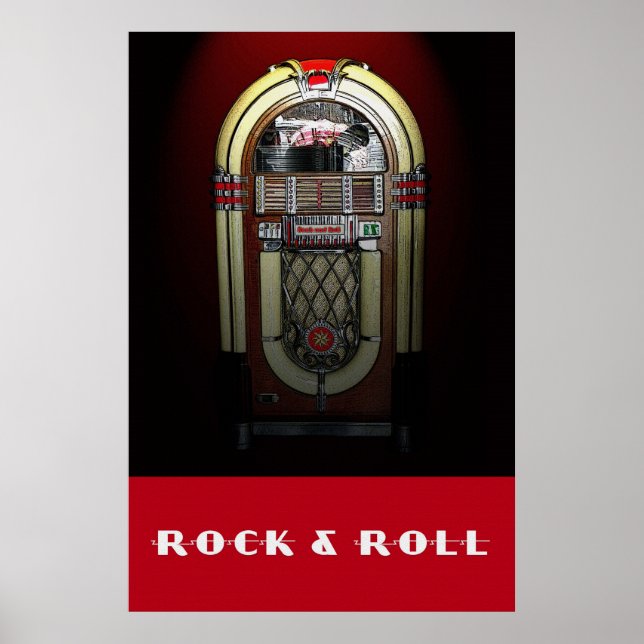 Poster Rock & Roll Jukebox 36 x 24 (Devant)