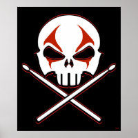 Poster Rock & Roll Poster Drummer en métal lourd S