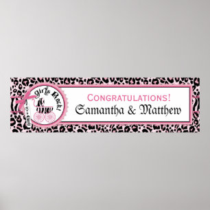 Poster Rock Star Baby Carriage Baby Shower Banner Girl