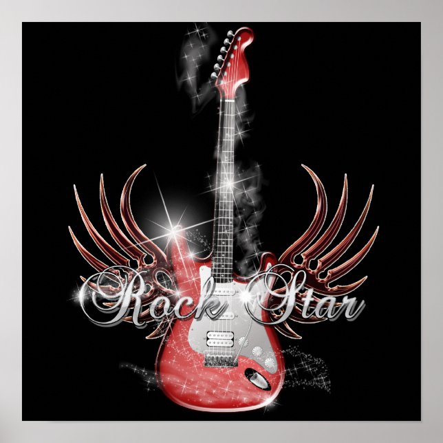 Poster Rock Star Guitare Wing (Devant)