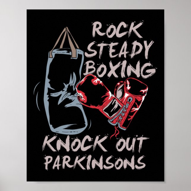 Poster Rock Steady Boxing Knock Out Parkinsons (Devant)