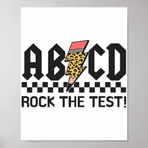 Poster Rock The Test Abcd Test Day Enseignants Garçons Fi