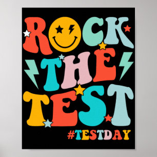 Poster Rock The Test Day Motivation Students Ki