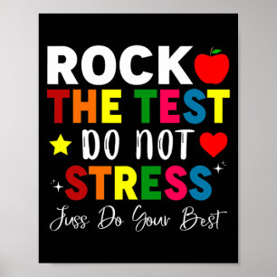 Poster Rock The Test Teacher Test Day Test Test Day Drôle