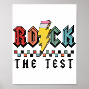Poster Rock The Test Test Day Shirts Pour Enseignants Hom