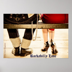 Poster Rockabilly Love