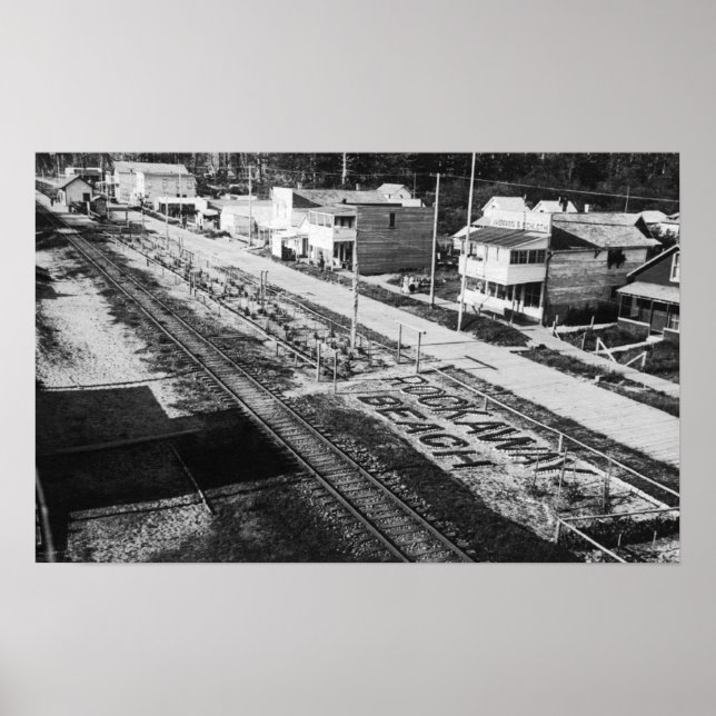 Poster Rockaway, Oregon Beach et Main Street (Devant)