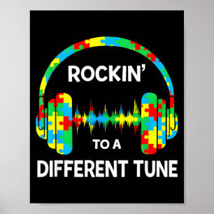 Poster Rocker sur un air différent Autiste Autisme Joueur