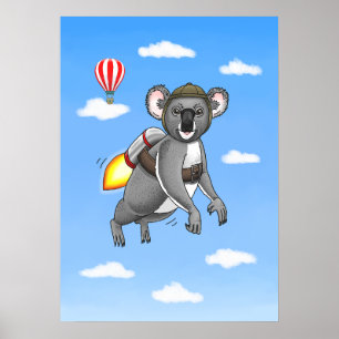 Poster Rocket Koala