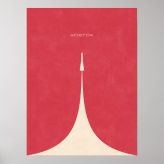 Poster Rocket Vostok - Rouge clair