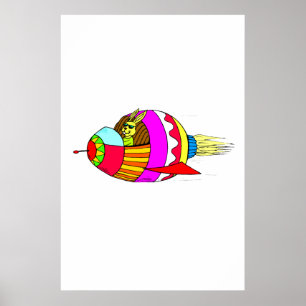 Poster Rocketeer Bunny de Pâques