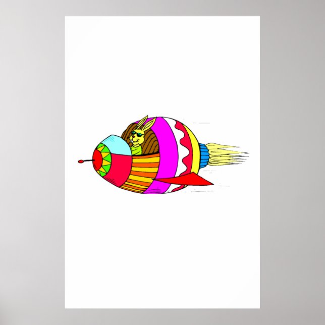 Poster Rocketeer Bunny de Pâques (Devant)