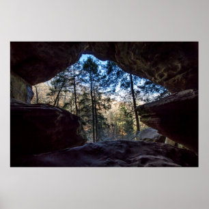 Poster Rockhouse, Hocking Hills State Park, Ohio