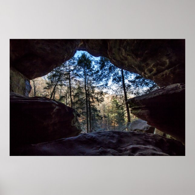 Poster Rockhouse, Hocking Hills State Park, Ohio (Devant)