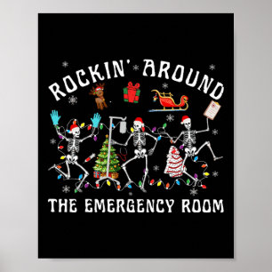 Poster Rockin autour de la salle d'urgence Skeleton Er Nu