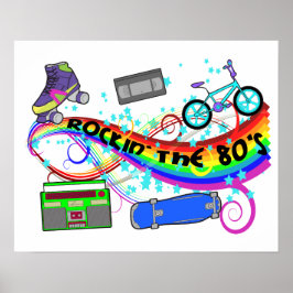 Poster Rockin Les années 80
