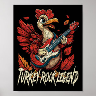 Poster Rockin' Turkey - Fun Musical Thanksgiving Guitar R