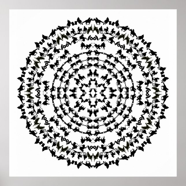 Poster Rocking R Rodeo Mandala 1 (Devant)