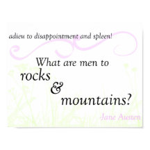 Poster "Rocks and Mountains" - Stolz und Vorurteil