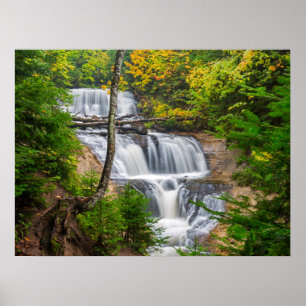 Poster Rocks National Lakeshore, Sable Falls