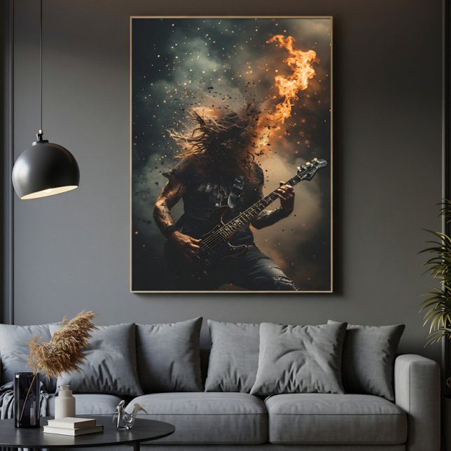 Poster Rockstar Flames (Créateur téléchargé)