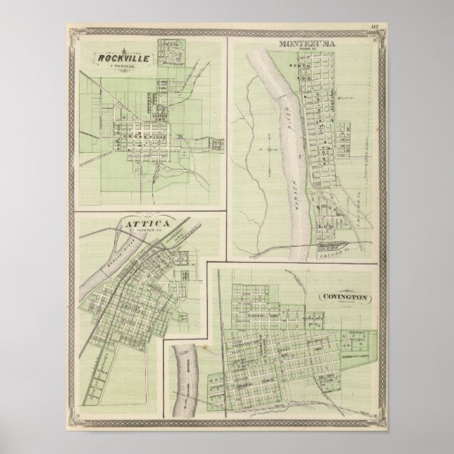 Poster Rockville, Parke Co, Montezuma, Parke Co (Devant)