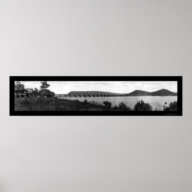 Poster Rockville RR Bridge PA Photo 1905 (Devant)