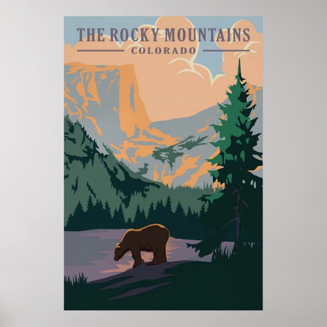 Poster Rocky Mountains, Colorado (Devant)