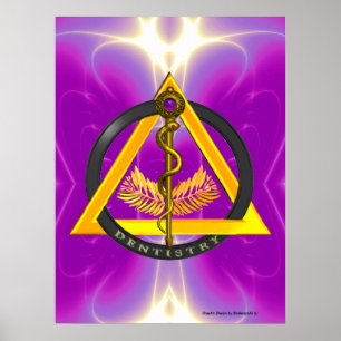 POSTER ROD OF ASCLEPIUS DENTIST DENTISTRY SYMBOL