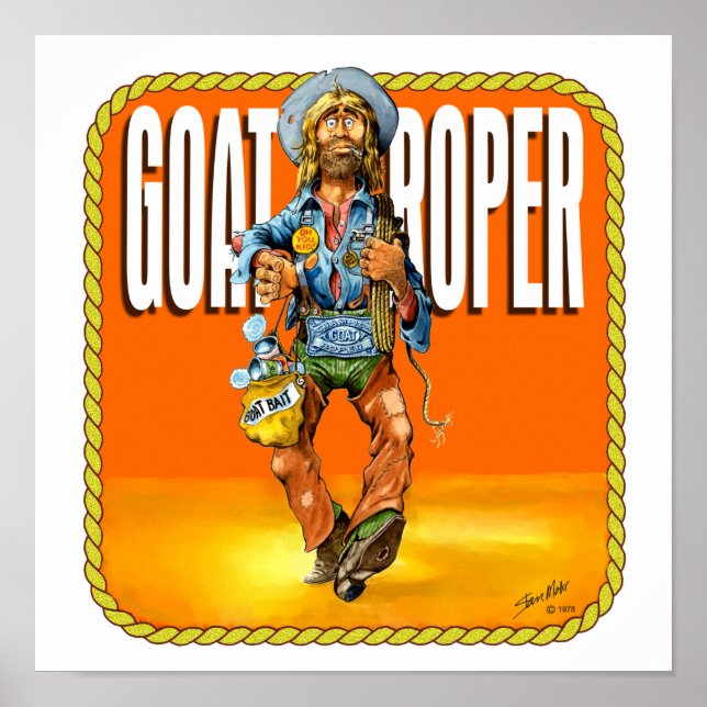Poster Rodeo Goat Roper (Devant)