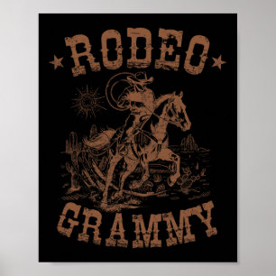 Poster Rodeo Grammy Western Cowboy Famille jumeler mère