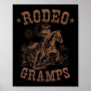 Poster Rodeo Gramps Cow-boy Occidental Famille Assortie P