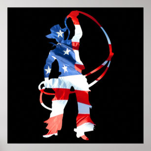 Poster Rodeo is America - Roping