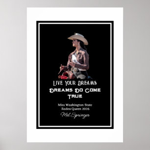 Poster Rodeo Queen Miss Rodeo Pageant Live Your Dreams