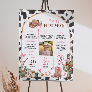 Poster Rodéo rose Cowgirl Première année Photo Jalon