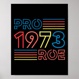 Poster Roe 1973 Feminist Pro Choice Abortion Rétro