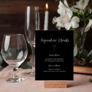 Poster ROE Signature noir et blanc Boissons Signal